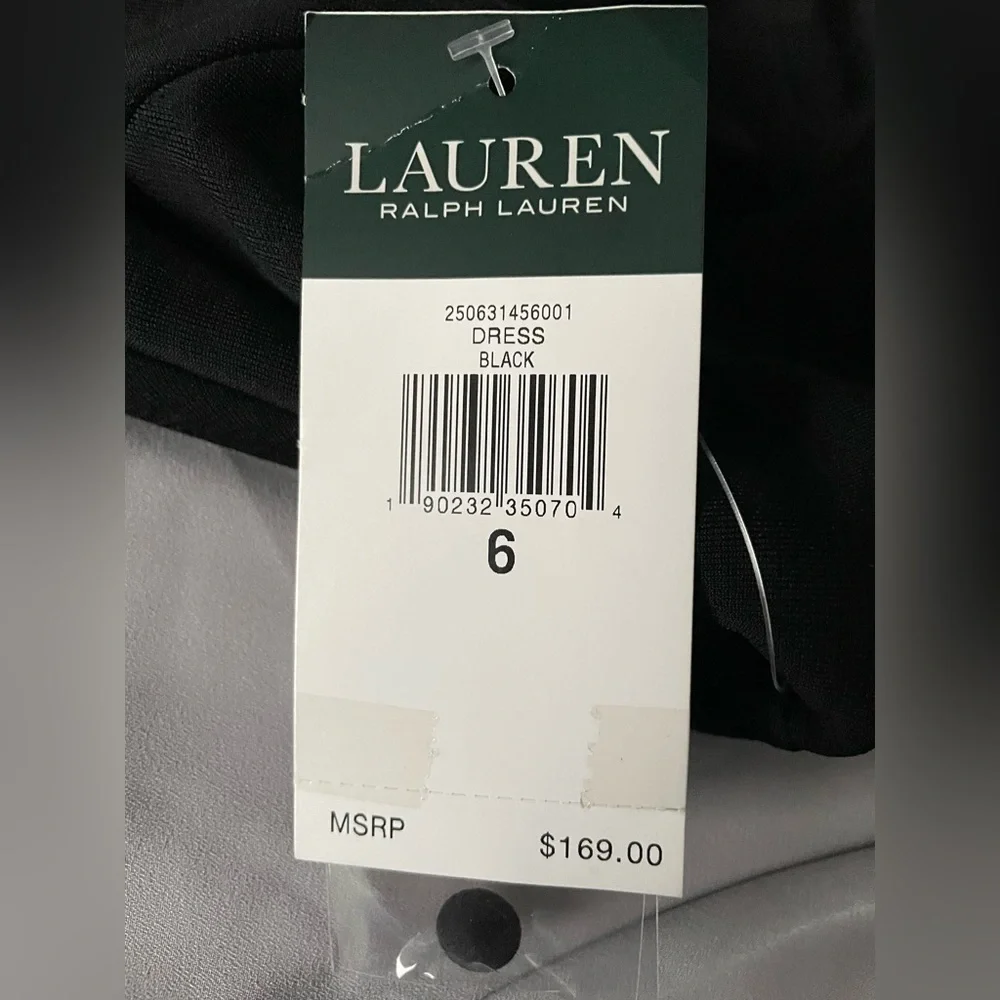 Black Cocktail Dress with leg slit - size 6 - NWT - Picture 3 of 3